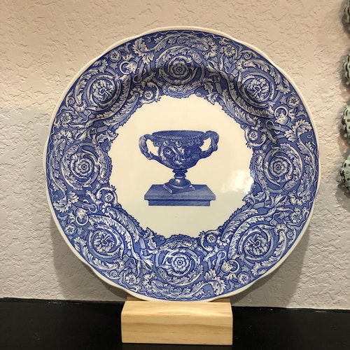 Vintage Spode Blue Room Collection woodman and girl at Etsy