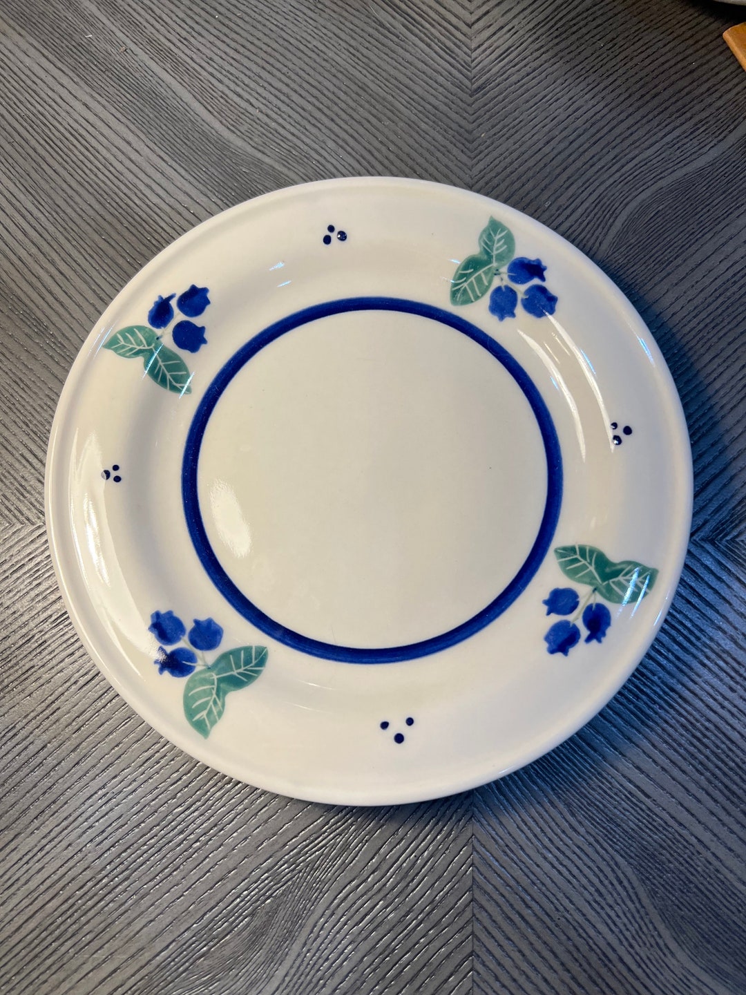 Hartstone Pottery Blueberry Bread Plate Etsy