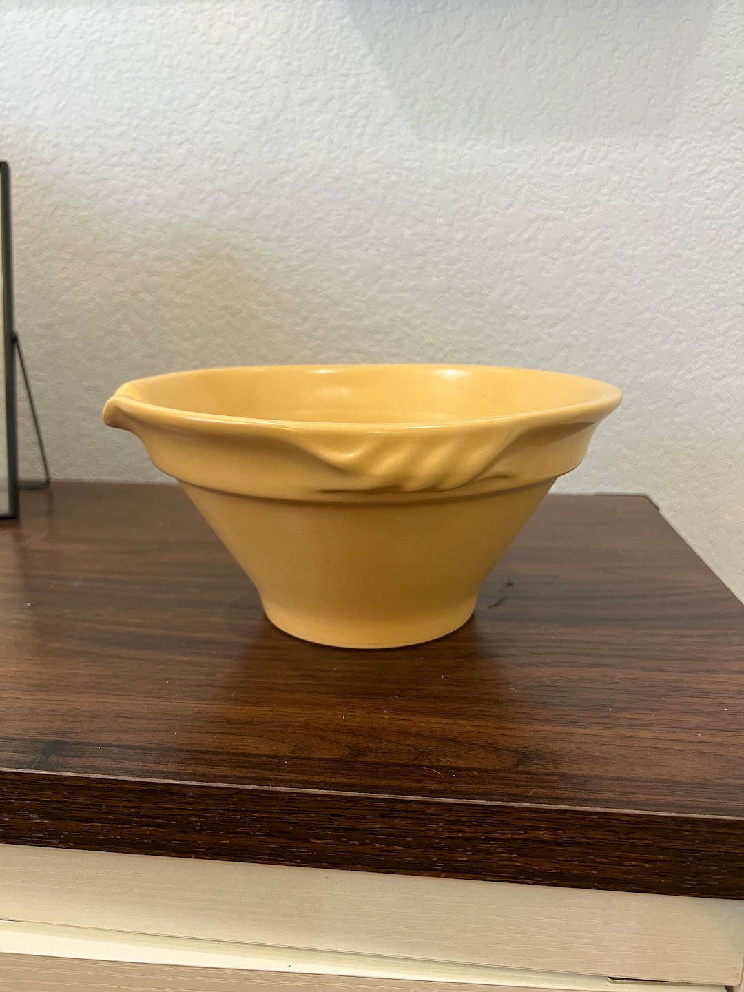 Over and Back Yellow Ware Batter Bowl Etsy