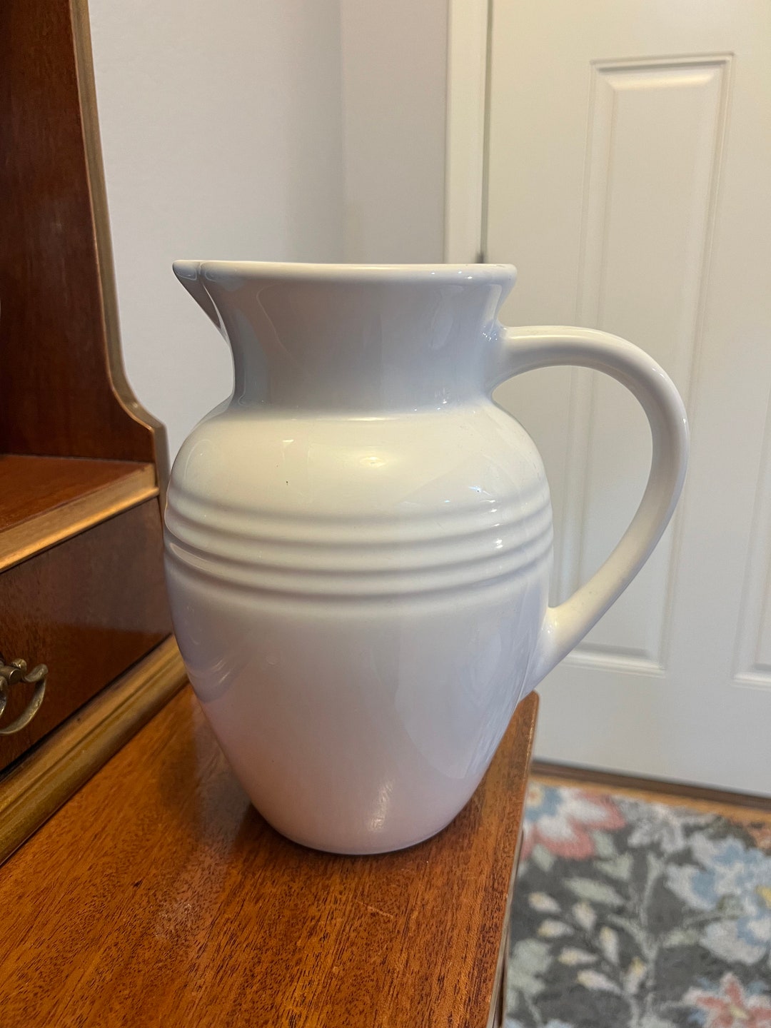 Le Creuset White Pitcher Etsy