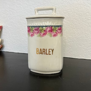 Vintage Porcelain Barley Canister, Germany