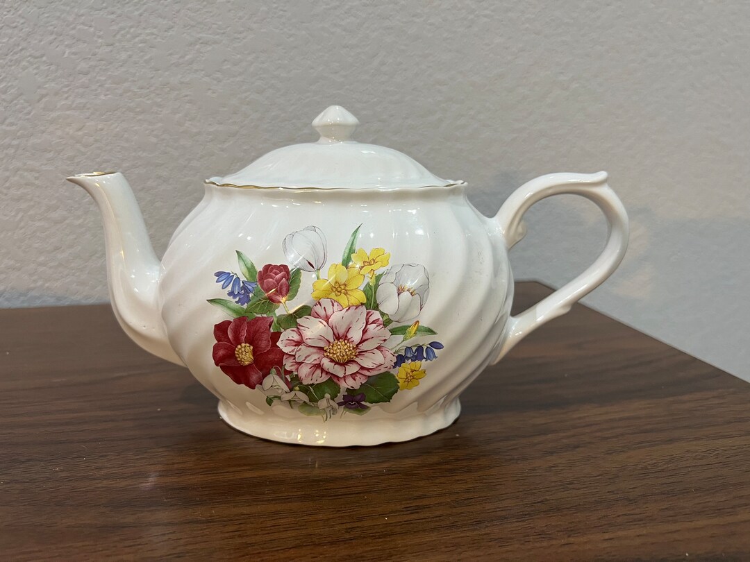 Floral Teapot Made in Britain Etsy