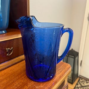 Cobalt Blue Royal Lace Pitcher