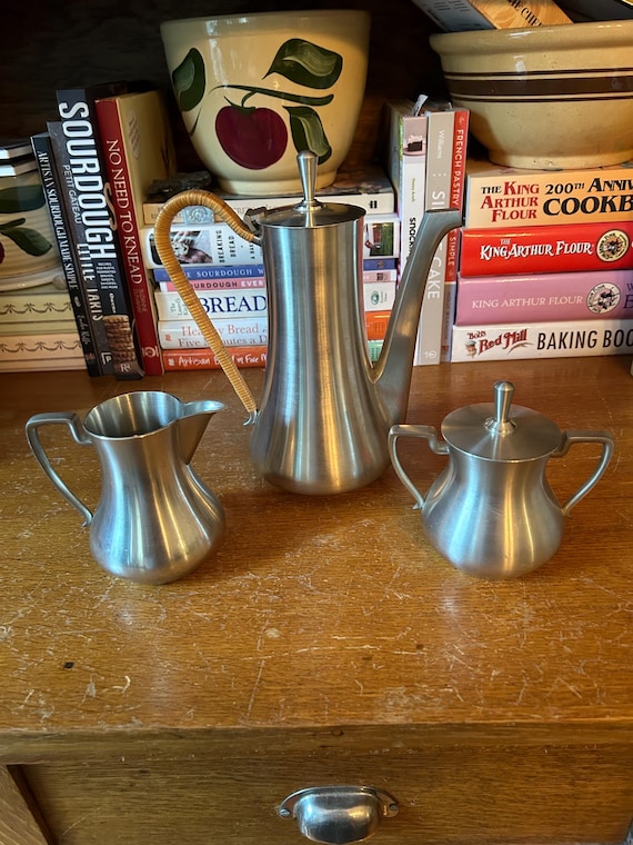 Vintage Selangor Pewter Coffee Pot Set - Etsy