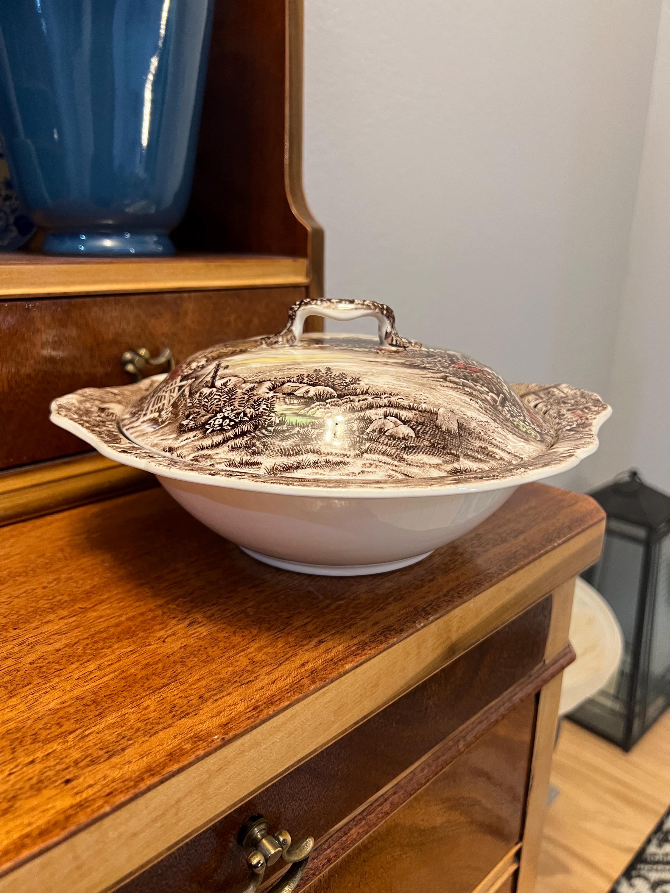 Johnson Bros Olde English Countryside Covered Vegetable Bowl - Etsy