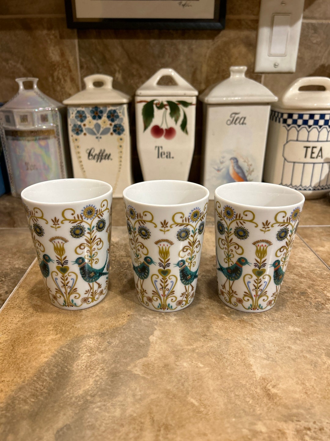 Vintage Ceramic Juice Glasses Etsy