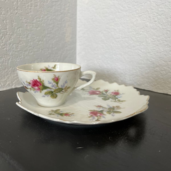 Tea Cup With Snack Plate Etsy