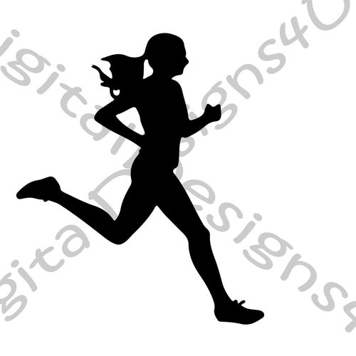 Runner Silhouette SVG Running Woman SVG Runner SVG Marathon Etsy Hong