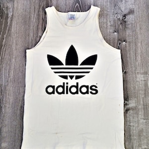 Vintage 90s Adidas Trefoil Tank Top T Shirt Vtg 1990s