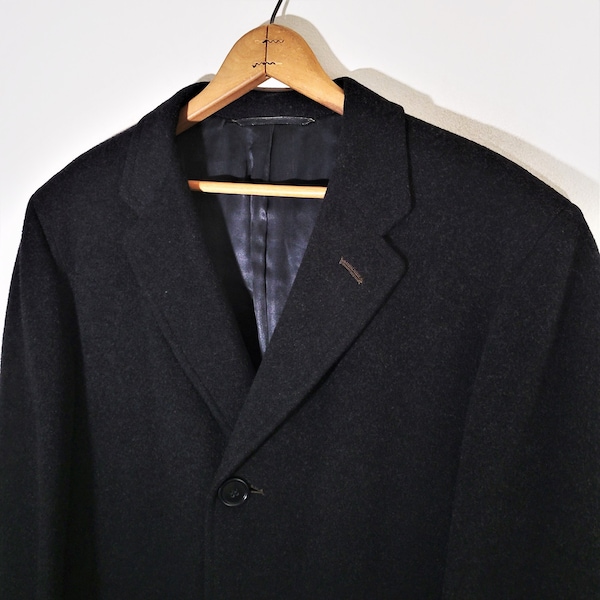 Vintage 50s Cashmere / Wool Top Coat Overcoat Vtg 1950s Midcentury Ivy Trad VGC 42 R