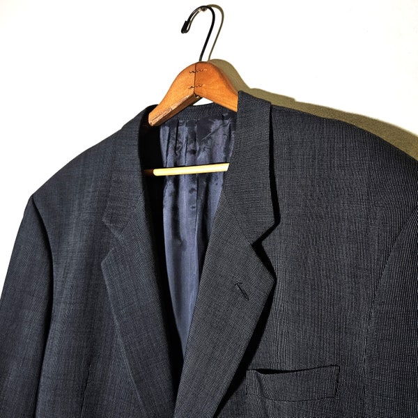 Giorgio Armani Wool Sport Coat Blazer Suit Jacket Vtg Charcoal Gray Made in Italy EUC Mens 46 L