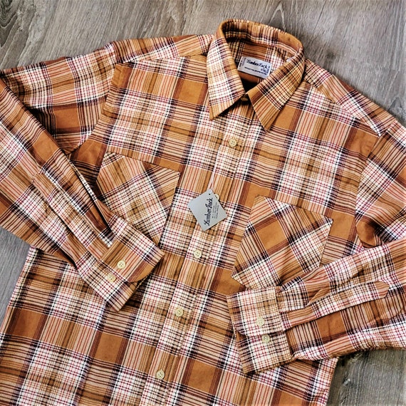 Vintage 60s 70s Deadstock LumberJack Flannel Shir… - image 3