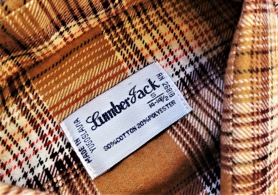 Vintage 60s 70s Deadstock LumberJack Flannel Shir… - image 10
