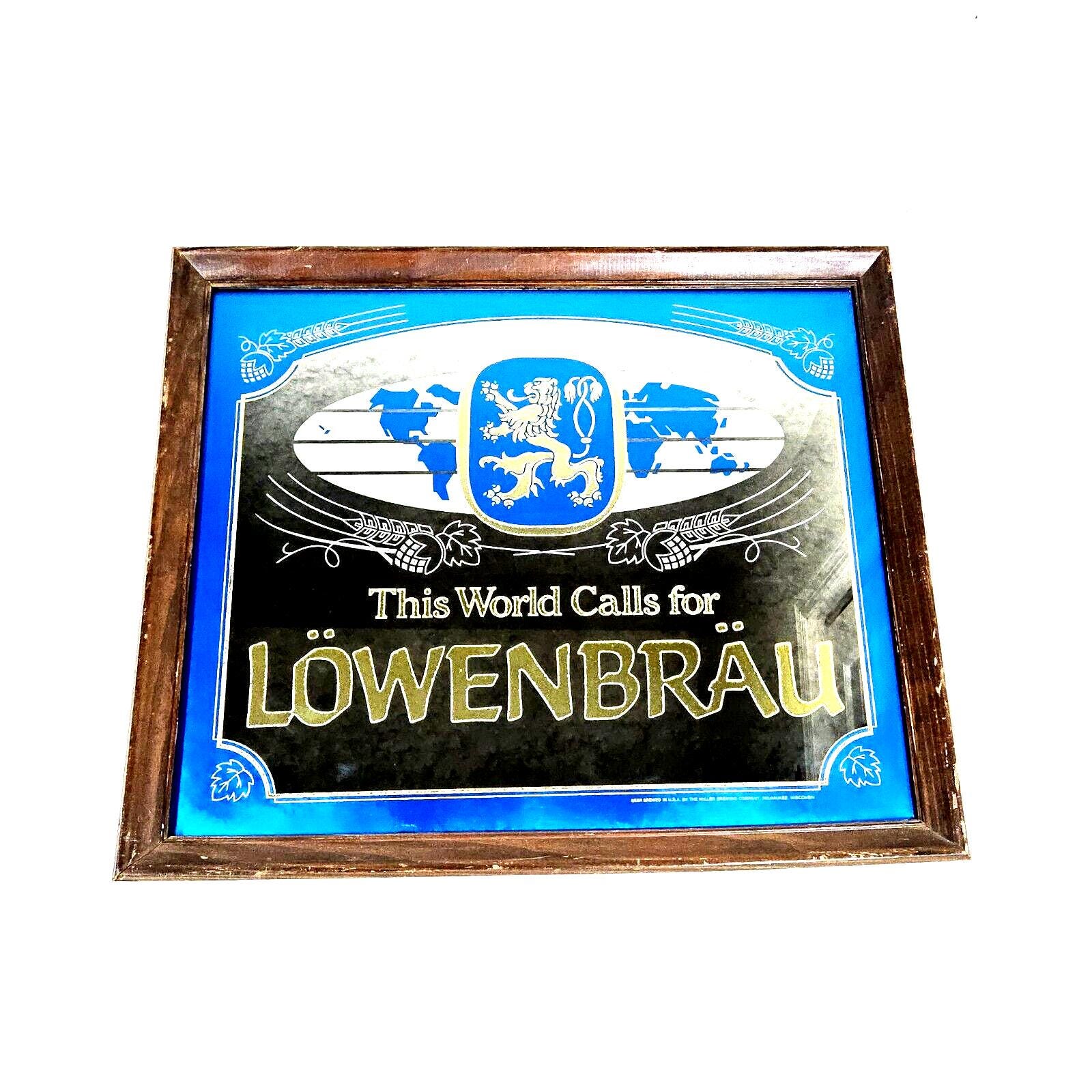 LOWENBRAU レーベンブロイ ビール サイン 看板USAアンティーク