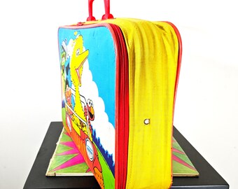 Vintage 90s Sesame Street Suitcase Luggage Vtg 1990s ERO Canvas