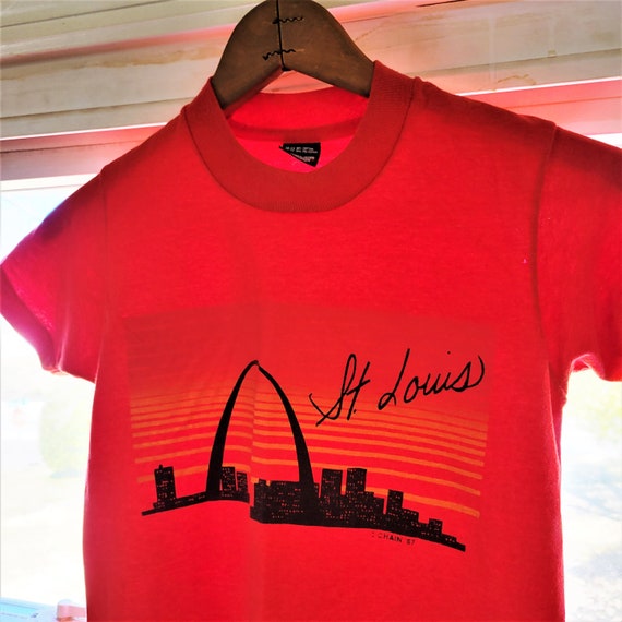 Vintage 80s St Louis MO Skyline T Shirt Vtg 1980s… - image 5