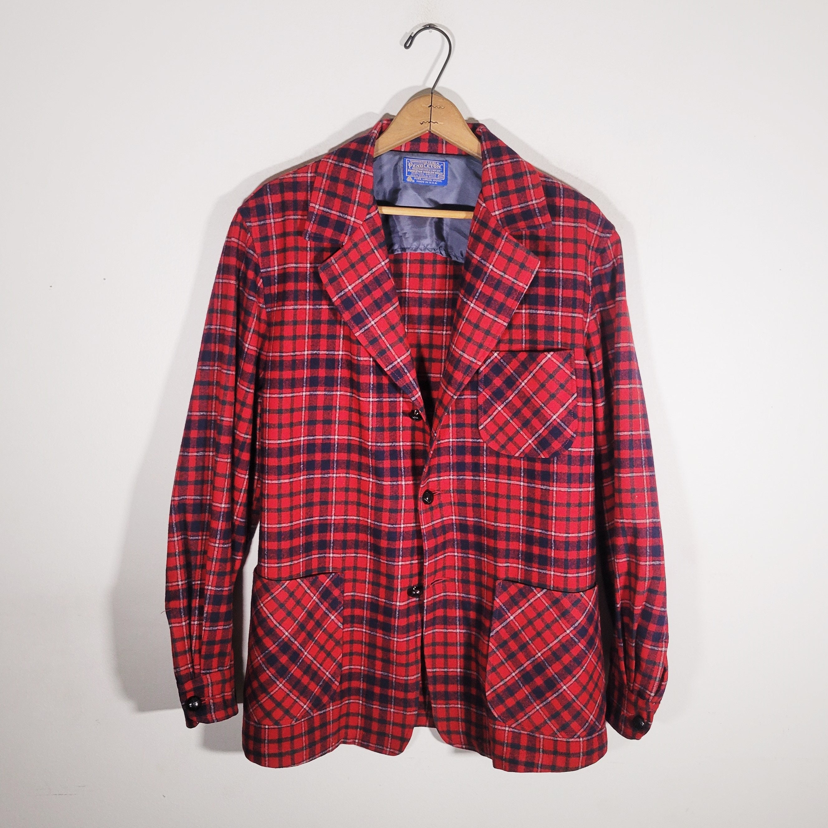 【希少】70s Pendleton マントコート Vintage 70s Pendleton Wool Jacket Top Coat Plaid Quilted