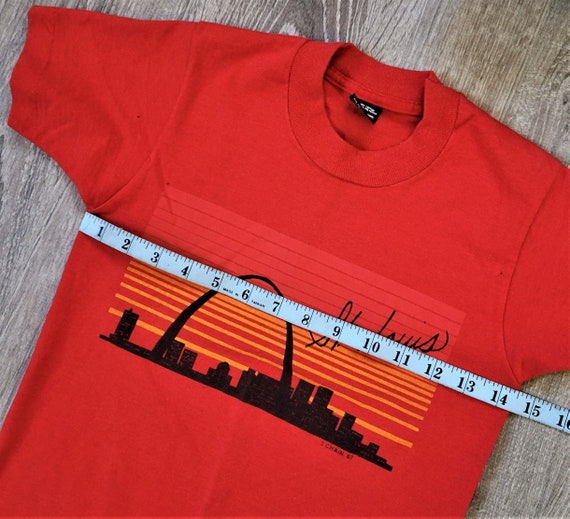 Vintage 80s St Louis MO Skyline T Shirt Vtg 1980s… - image 6