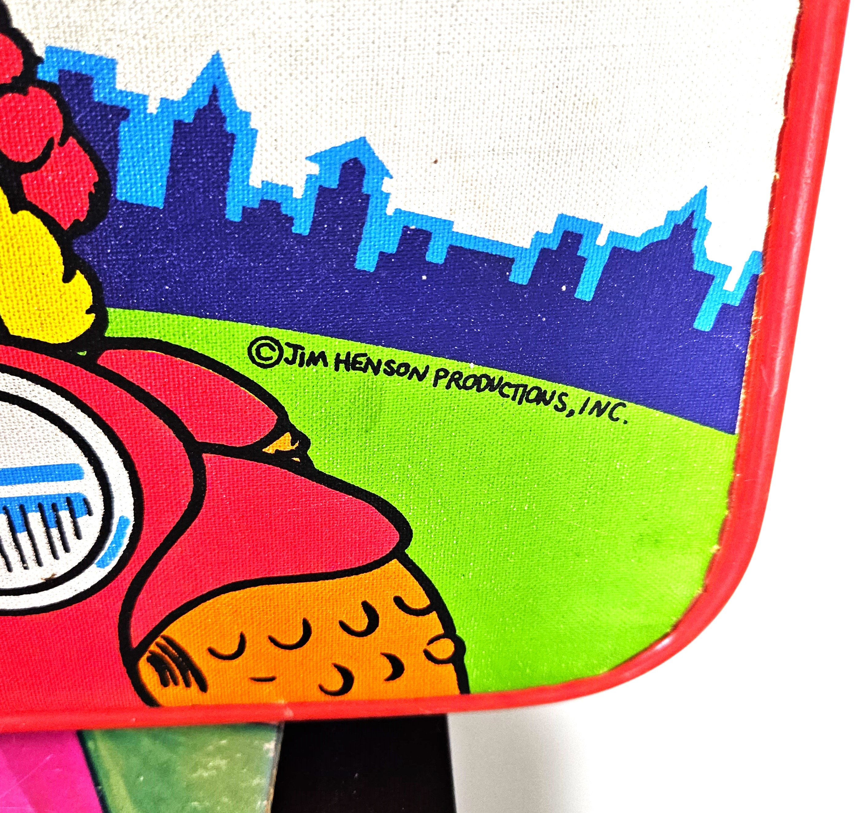 Vintage 90s Sesame Street Suitcase Luggage Vtg 1990s ERO Canvas