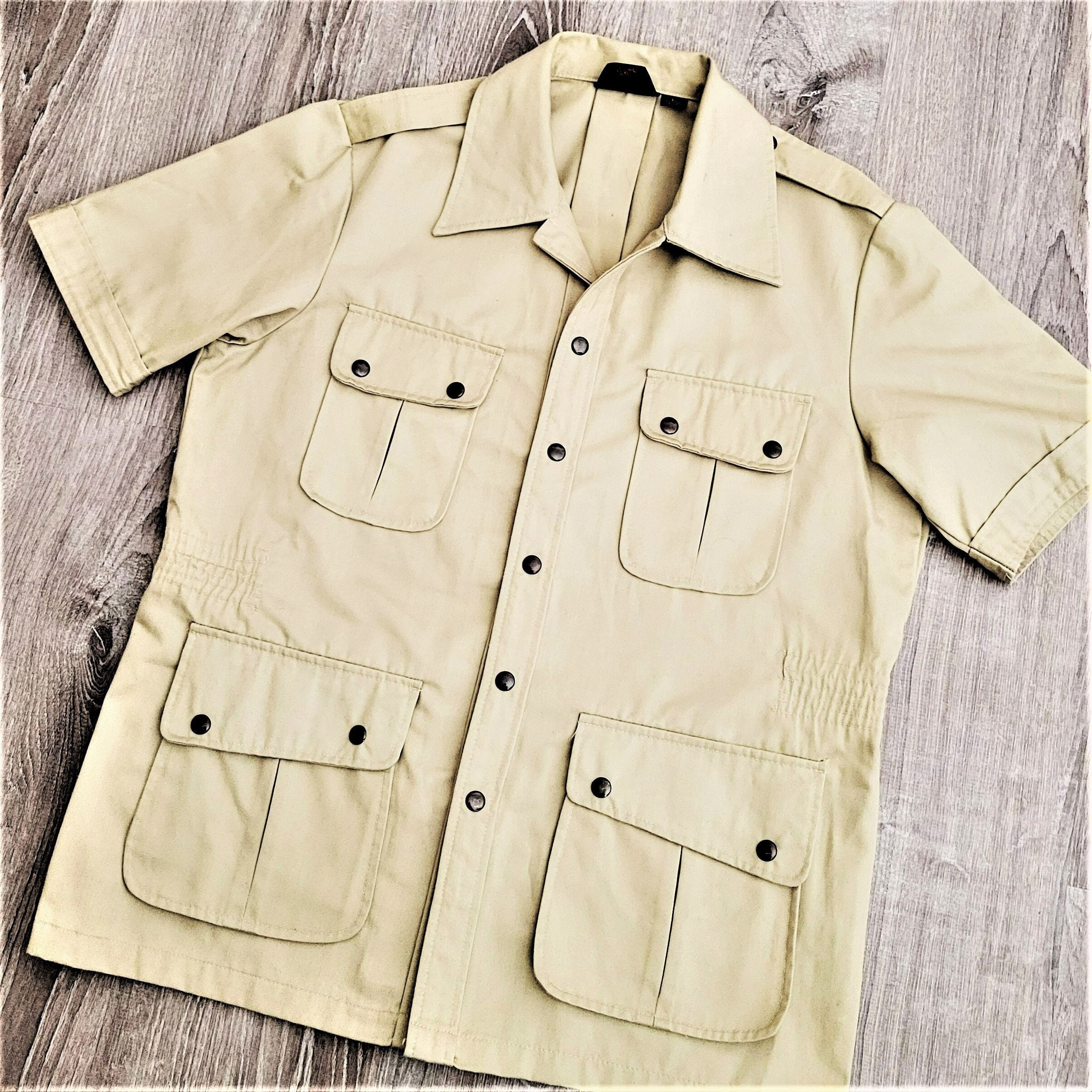 Buy Khaki Safari Shirt Online In India -  India