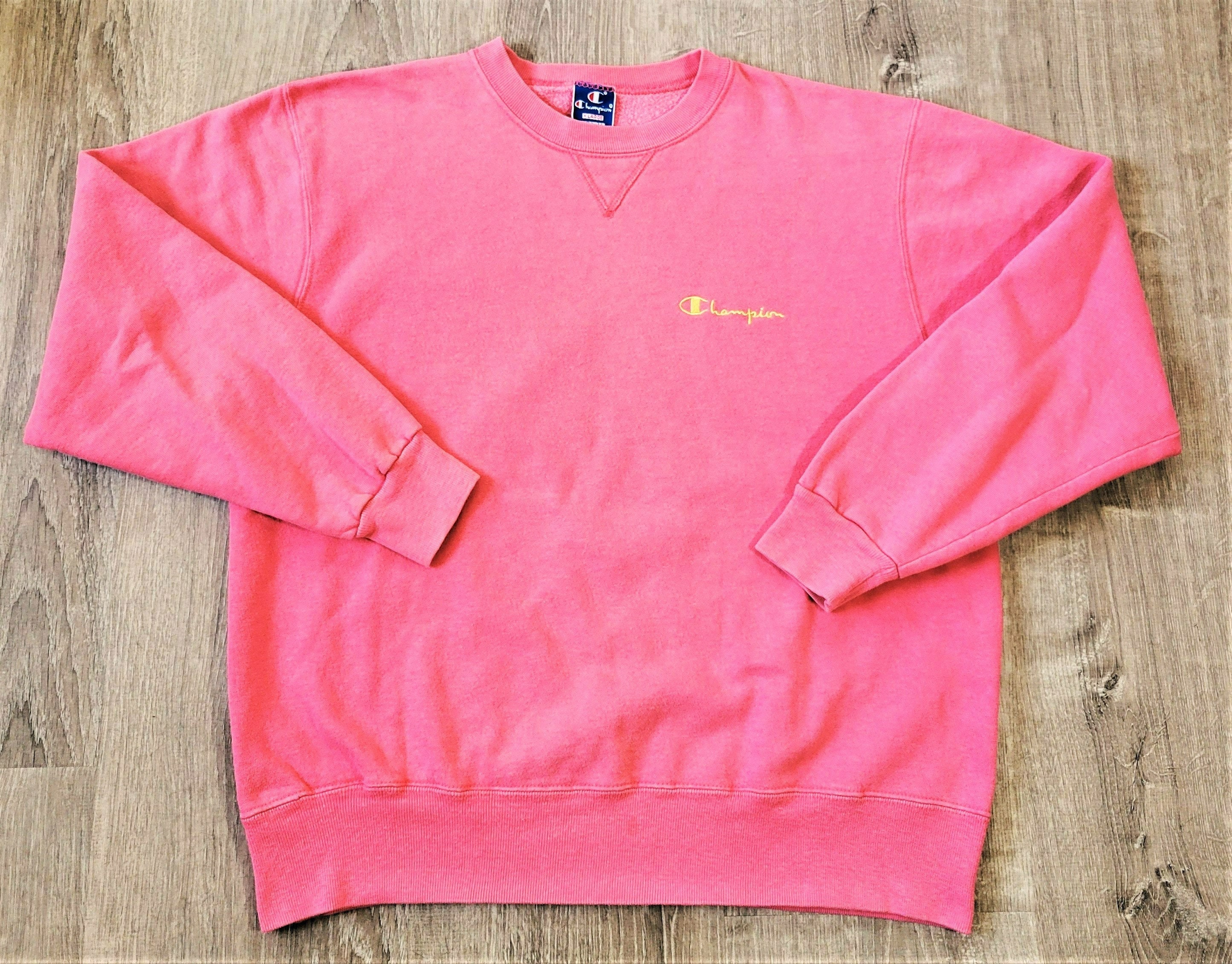 Champion Sweatshirt Pink - Etsy