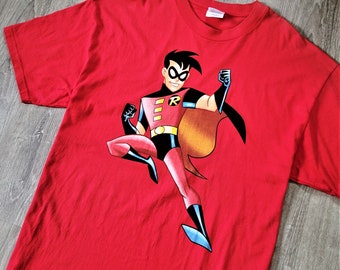 90S USA製 BATMAN ROBIN バットマン ロビン Tシャツ XL 90s 90年代 00s 00年代 DC COMICS アメリカ製 アメコミ