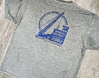 Vintage Y2K Gray Work T Shirt Vtg Distressed Paper Thin Burnout Pocket Tee XXL