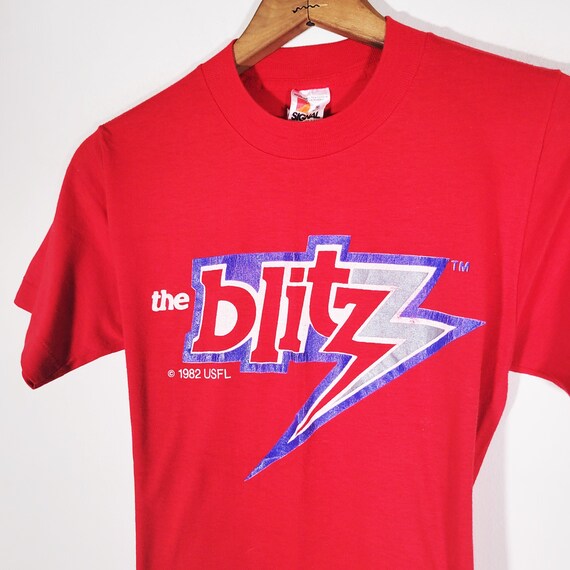 Vintage 80s USFL Chicago Blitz T Shirt Vtg 1982 Si