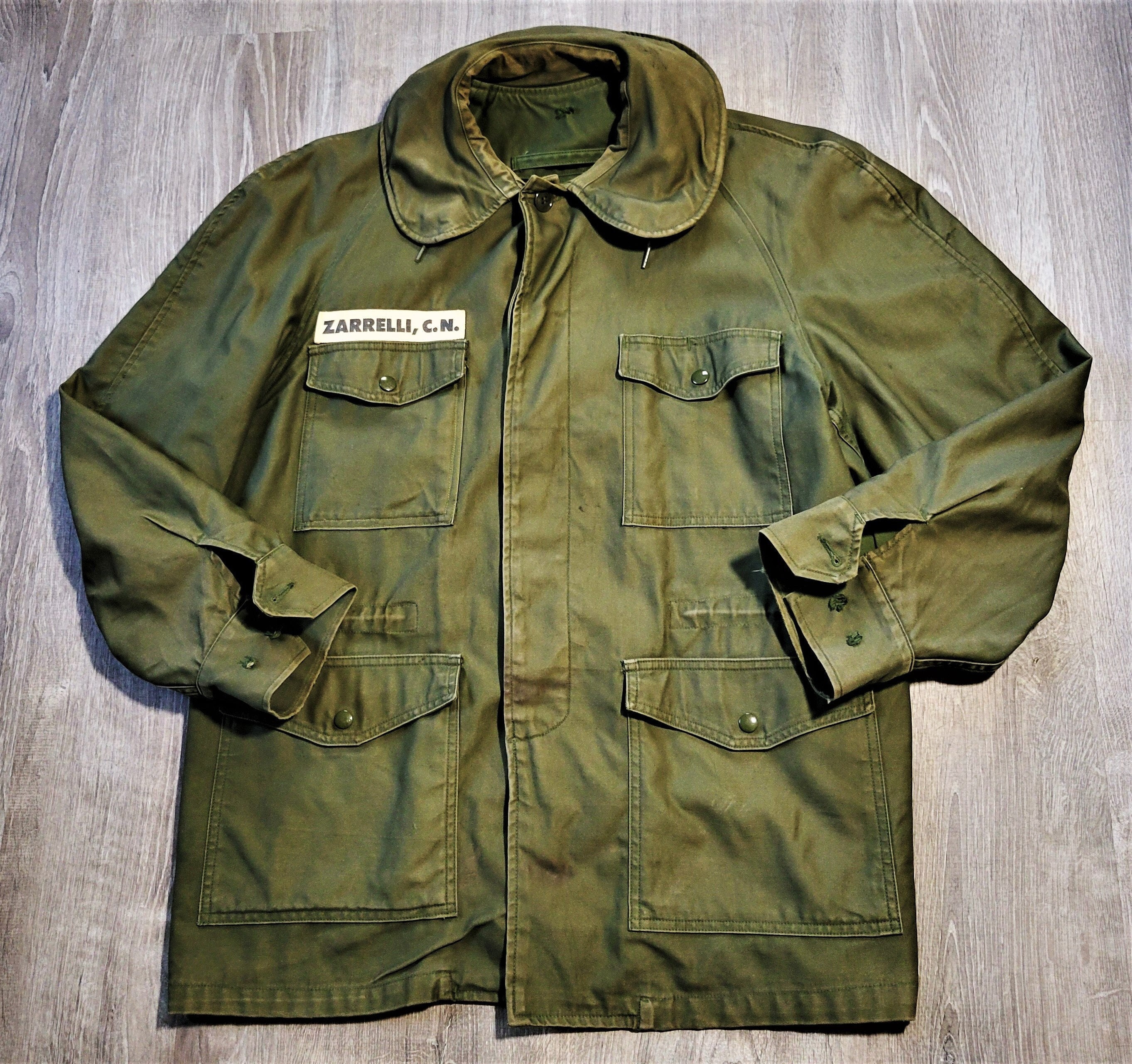 60s/70s VTG Vietnam War Era OG 107 M1965 US Military Army Field Jacket