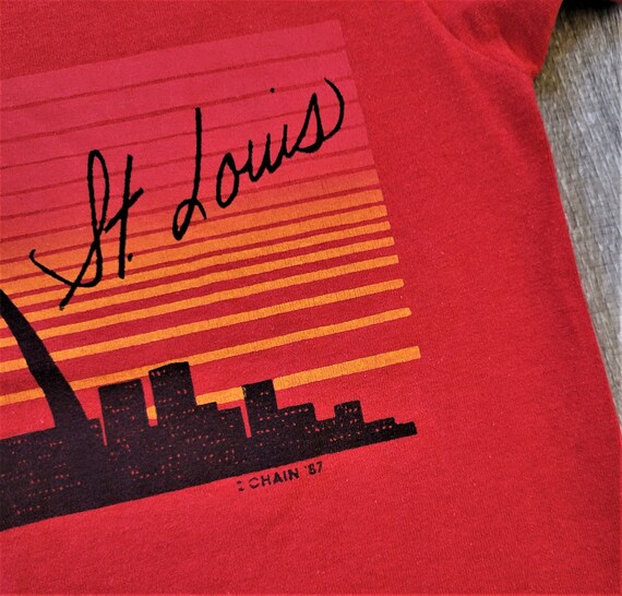 Vintage 80s St Louis MO Skyline T Shirt Vtg 1980s… - image 4