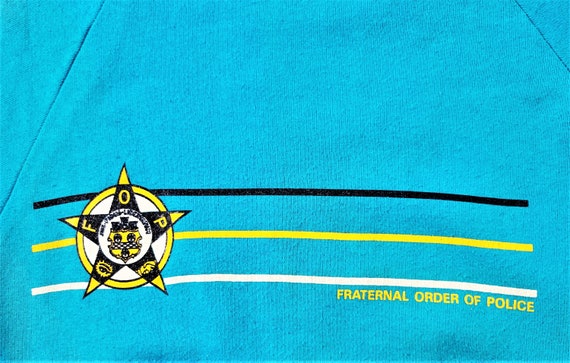 Vintage 80s 90s Fraternal Order Of Police Sweatsh… - image 6