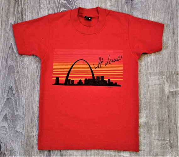 Vintage 80s St Louis MO Skyline T Shirt Vtg 1980s… - image 2