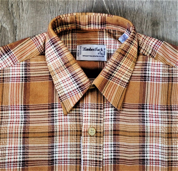 Vintage 60s 70s Deadstock LumberJack Flannel Shir… - image 4