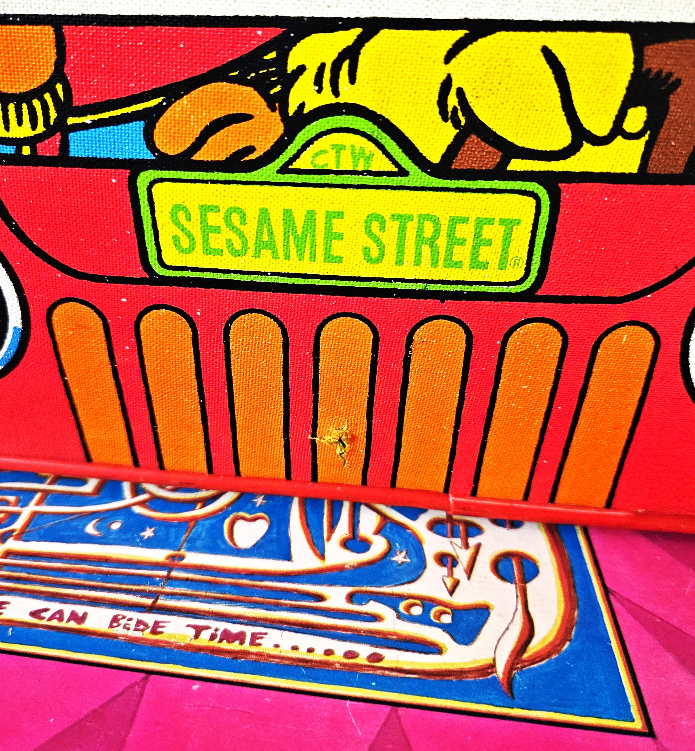 Vintage 90s Sesame Street Suitcase Luggage Vtg 1990s ERO Canvas