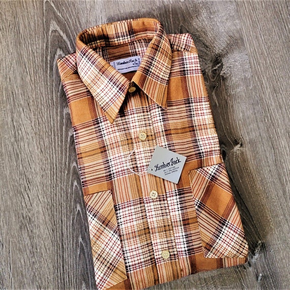 Vintage 60s 70s Deadstock LumberJack Flannel Shir… - image 1