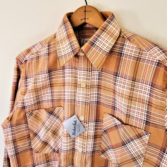 Vintage 60s 70s Deadstock LumberJack Flannel Shir… - image 9