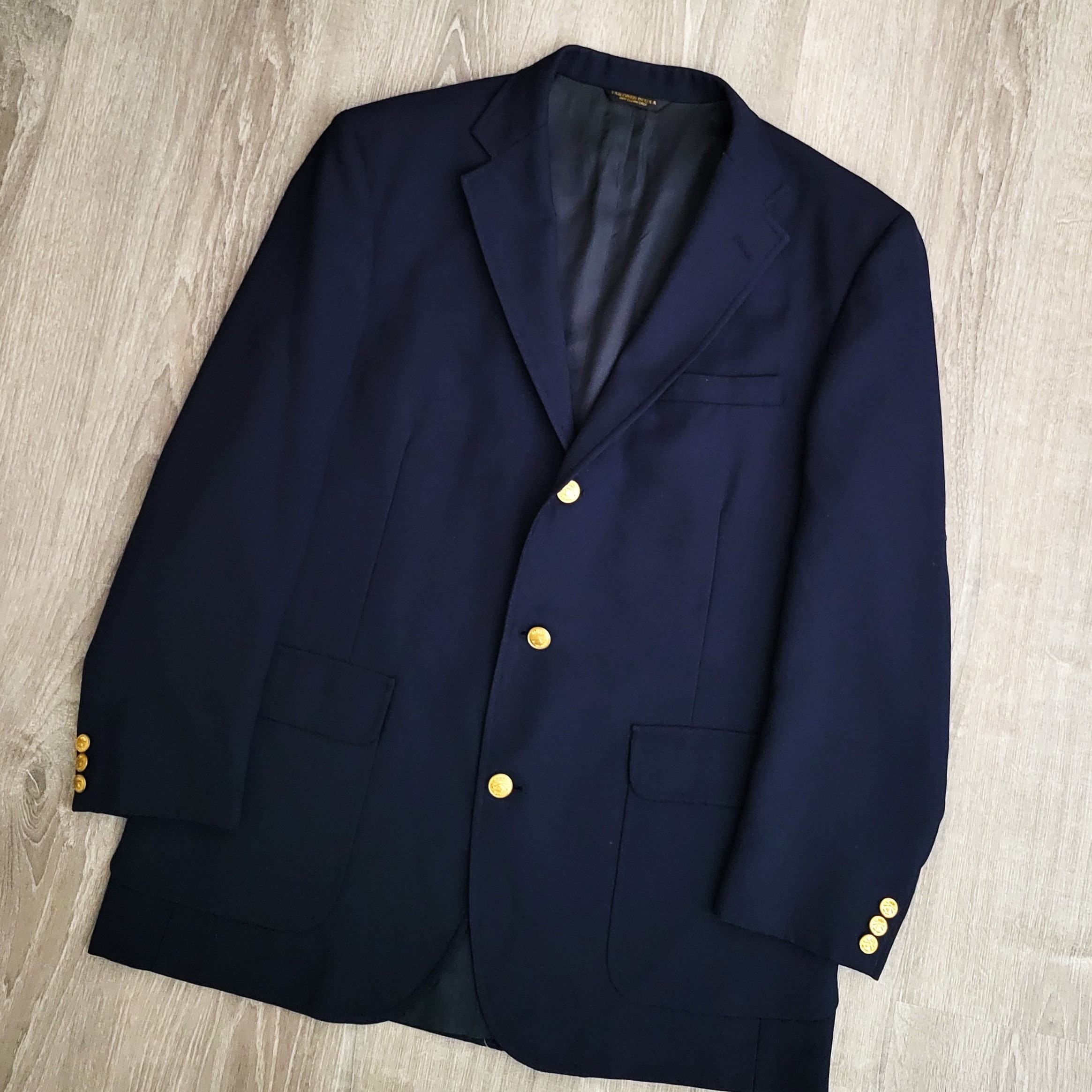 - Vintage Blazer Navy Etsy