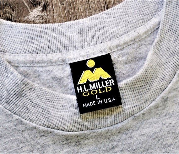 90's H.L.MILLER RED RIVER print sweat 古着 Rare VTG H.L. MILLER Dive Cayman Islands Dolphins Single Stitched T Shirt  90s L