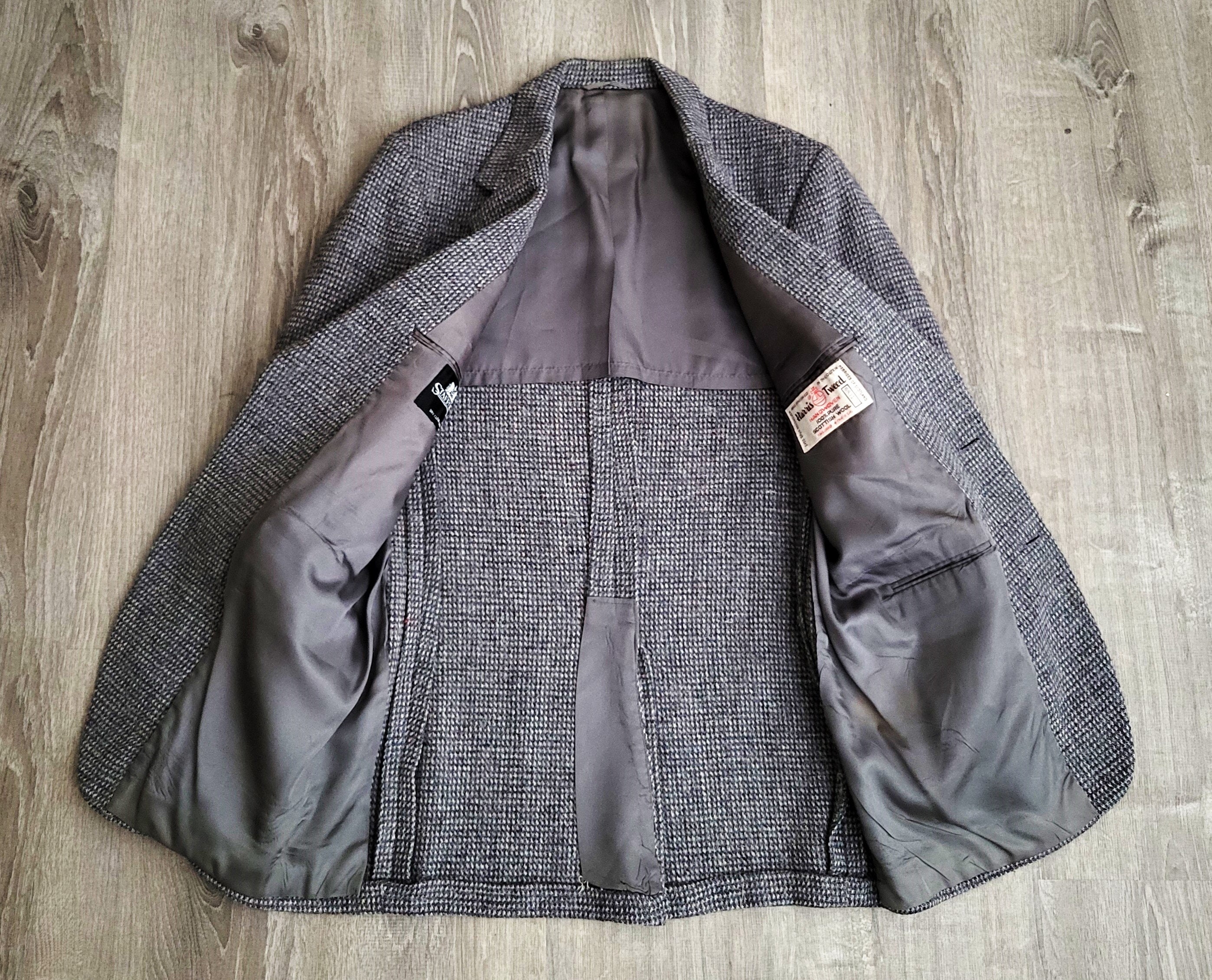 Vintage Harris Tweed X Stafford Barleycorn Wool Blazer Sport Vintage Harris Tweed X Stafford Barleycorn Wool Blazer Sport