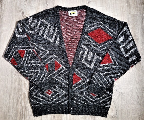Vintage 80s Le Tigre Cardigan Sweater Vtg 1980s Rayon Vintage 80s Le Tigre Cardigan Sweater Vtg 1980s Rayon