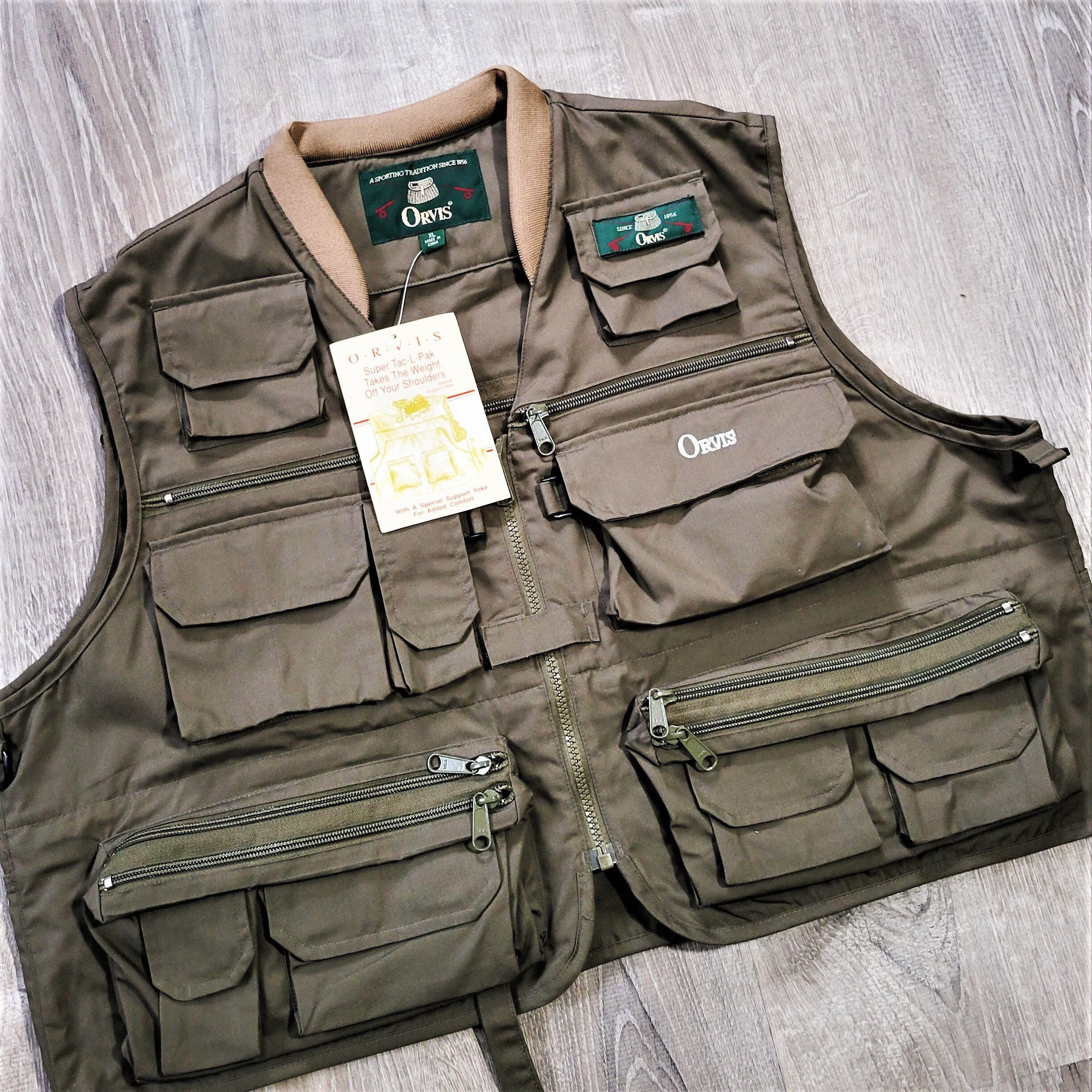 Orvis Super Tac-l-pac Fly Fishing Vest Vtg 90s Deadstock Outdoor Multi  Pocket Green NOS Extra Large XL -  UK