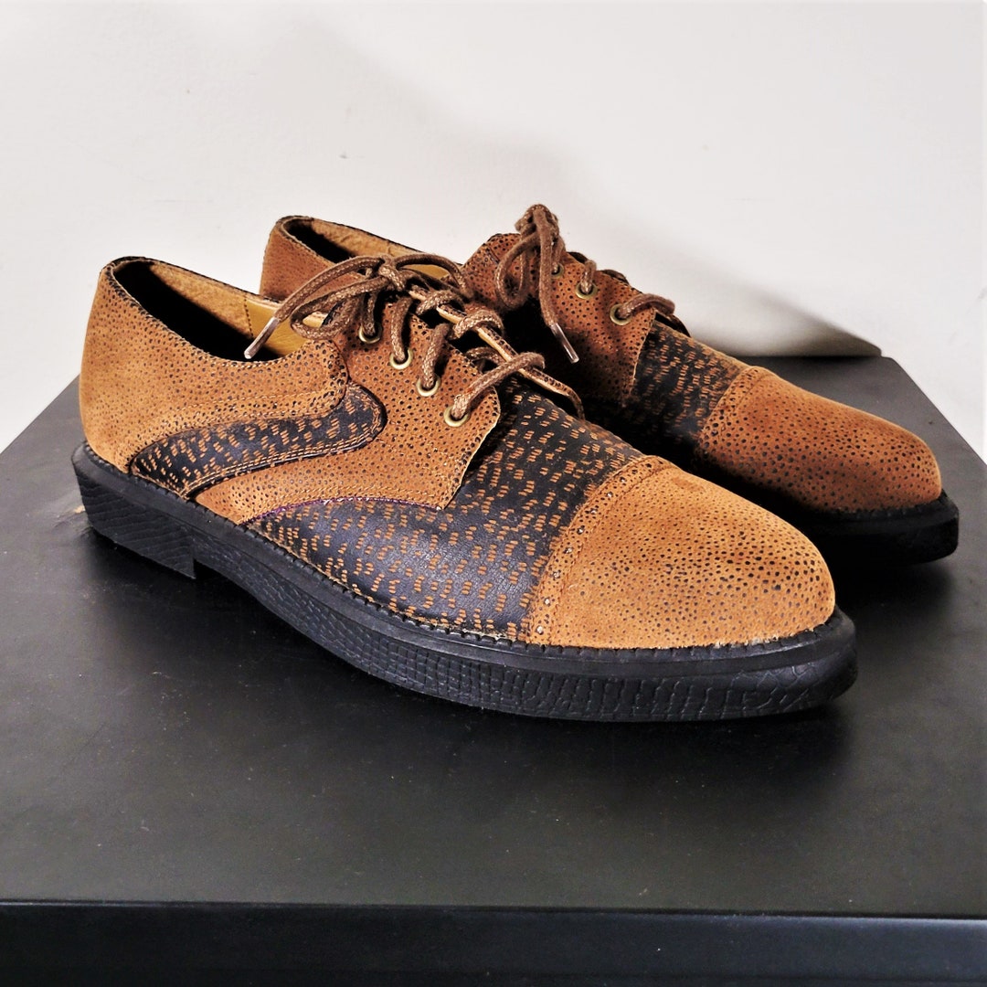 PLAYBOY VINTAGE ENGLAND製 プレイボーイレザーシューズ 5 Vintage 70s 80s Playboy Pebbled Suede Shoes Vtg Oxford Derby
