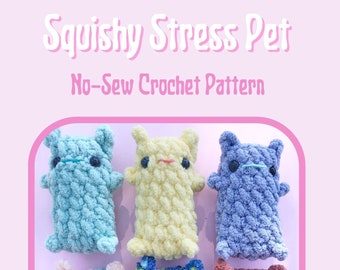 Squishy Stress Pet No-Sew Crochet Pattern