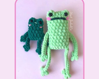 Crochet PATTERN Bundle Leggy Froggy and Baby Froggy