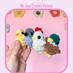 4-in-1 Chicken, Pigeon, Duck and Chick No-Sew CROCHET PATTERN
