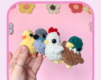 4-in-1 Chicken, Pigeon, Duck and Chick No-Sew CROCHET PATTERN