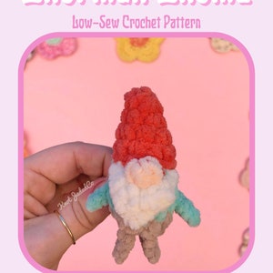 Gnorman Gnome Low-Sew CROCHET PATTERN