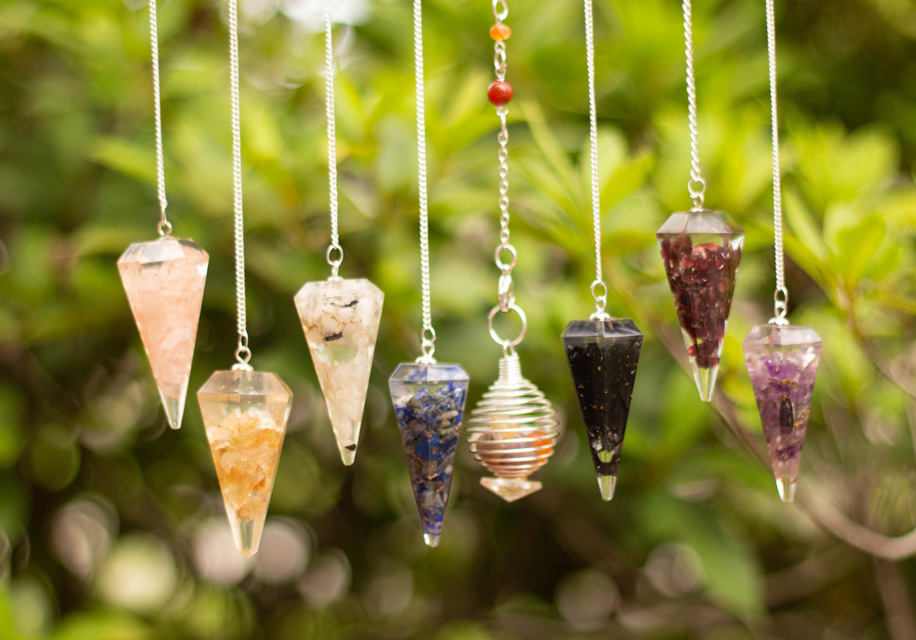 Orgonite Pendulum, February Birthstone, Reiki, Crystal Healing, Heali…