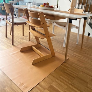 High chair mat as floor protection under your Tripp Trapp made of vegan leather