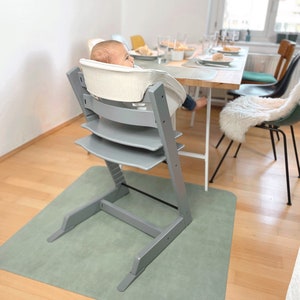 High chair mat as floor protection under your Tripp Trapp made of vegan leather